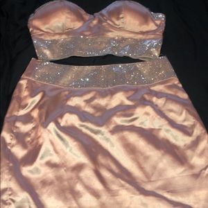 2 piece crop skirt set